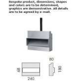 LED stair lamp for wall mounting. Anodized aluminum Wayland