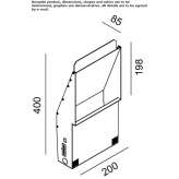 Lampa schodowa montowana na ścianie, malowana, metalowa Bream