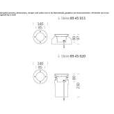 Aluminiowa lampa schodowa typu Walkover Thune