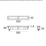 Aluminum LED stair lamp for wall mounting Alterosa