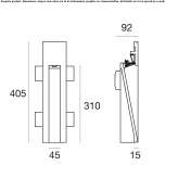 Plaster LED stair lamp for wall mounting Tocoa