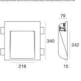 Plaster LED stair lamp for wall mounting Tocoa