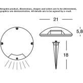 Aluminum LED walkover stair lamp Kypseli