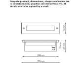 LED stair lamp for wall mounting in die-cast aluminum Motten