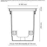 Outdoor LED stair lamp made of die-cast aluminum Ficarra