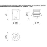 Lampa schodowa LED ze stali nierdzewnej Breiholz