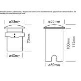 Outdoor LED walkover stair lamp Hlohovec