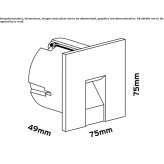 Aluminum LED stair lamp for wall mounting with a dimmer Ottava