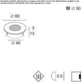 LED stair lamp for wall mounting Ussassai