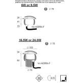 Aluminiowa lampa schodowa LED Thurmont