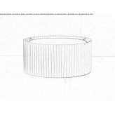 Pleated fabric lampshade in the shape of a drum Bariswil