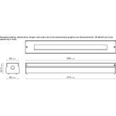 Built-in external LED light strip made of extruded aluminum Tulcan