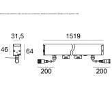 Built-in outdoor metal LED light strip Palma