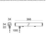 Built-in outdoor aluminum LED light bar Palma