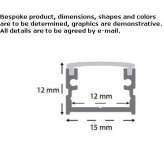 Decorative edge profile made of anodized aluminum Adlkofen