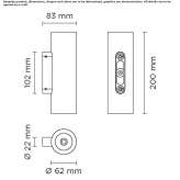 Outdoor LED wall lamp made of anodized aluminum Thiais