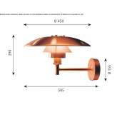 Copper outdoor wall lamp Monroyo