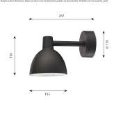 Aluminum LED outdoor wall lamp Enetai