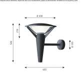 LED outdoor wall lamp in die-cast aluminum Flandes