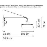 Outdoor LED wall lamp made of polyethylene Raettvik