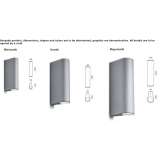 Outdoor LED wall lamp in extruded aluminum Oderzo