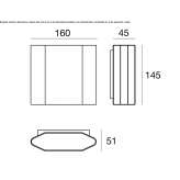 LED outdoor wall lamp in die-cast aluminum Plasnica