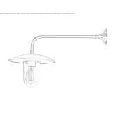 Brass outdoor wall lamp Palcza