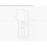 Outdoor LED wall lamp in glass and steel Ologeni