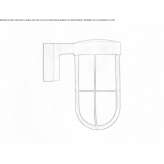 Outdoor wall lamp made of satin glass Bogza
