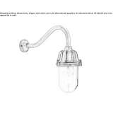 Outdoor wall lamp made of glass and aluminum Tinana
