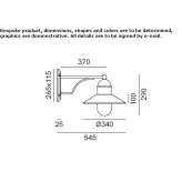 Metal outdoor wall lamp Seelbach