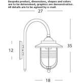 Zewnętrzna lampa ścienna z odlewanego ciśnieniowo aluminium Corbehem