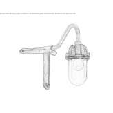 Outdoor wall lamp made of glass and aluminum Pittston