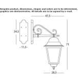 Outdoor wall lamp in die-cast aluminum Vargata