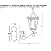 Zewnętrzna lampa ścienna z odlewanego ciśnieniowo aluminium Attigny