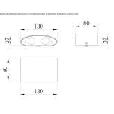 Metal LED outdoor wall lamp Baraolt