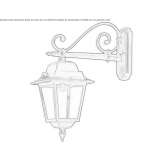 Ceramic outdoor wall lamp Andlau