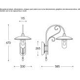 Metal outdoor wall lamp Kopcevec