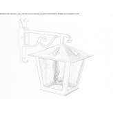 Iron outdoor wall lamp in a modern style Cimego