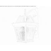 Żelazna lampa ścienna zewnętrzna Erythres
