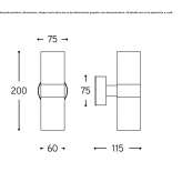 Outdoor LED wall lamp Cobbitty