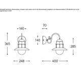 Metal outdoor wall lamp Modrany