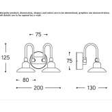 Metal outdoor wall lamp Cuango