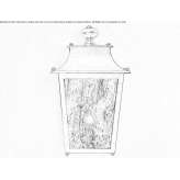 Żelazna lampa ścienna zewnętrzna Manresa