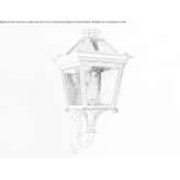 Żelazna lampa ścienna zewnętrzna Erythres