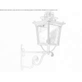 Żelazna lampa ścienna zewnętrzna Narberth