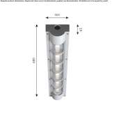 Outdoor LED ceiling light in die-cast aluminum Suvorovo