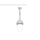 Zewnętrzna lampa sufitowa ze szkła i aluminium Rubano