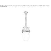 Zewnętrzna lampa sufitowa ze szkła i aluminium Braddock
