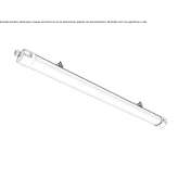 Outdoor LED ceiling lamp made of polycarbonate Talavan